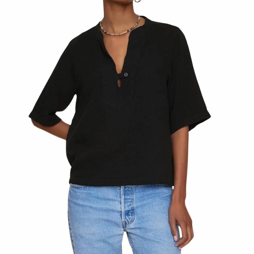 NEW XIRENA ports v-neck top in black